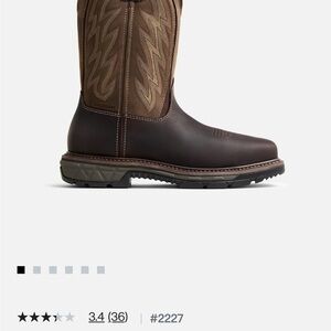 Red Wing Shoes Two-Tone Brown Western Boots Steel toe Waterproof Metatarsal